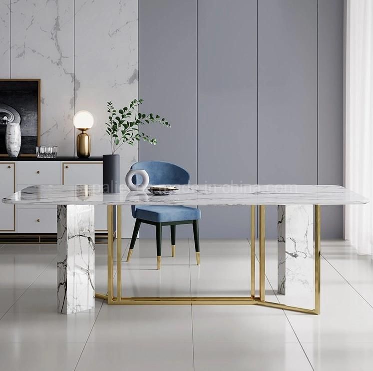 Italian Style High Quality Marble Dining Room Tables 8 Seater