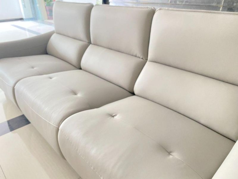 Contemporary Luxury Italian Home Furniture Living Room Sectional Corner Genuine Leather Sofa