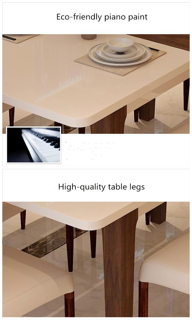 Modern Cheap White Wooden MDF Dining Room Furniture Restaurant Chair Dining Table