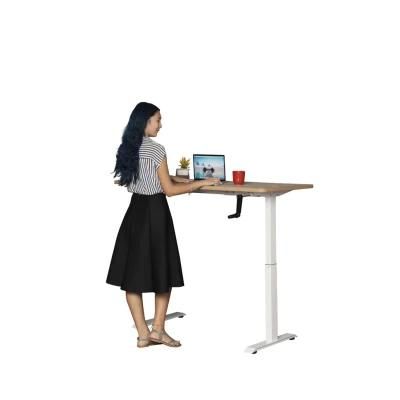 Compact Manual Bracket Standing Desk Desktop Frame Ergonomic Height Adjustable Mechanism Base with Crank Handle