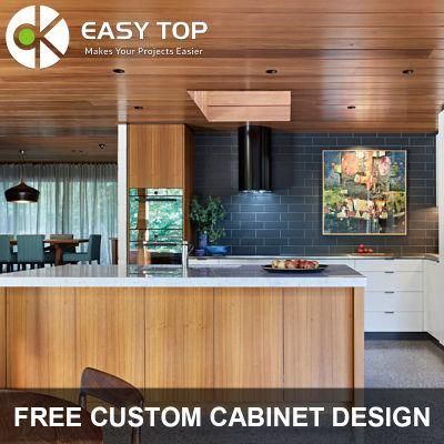 Cloakroom Traditional Plywood Quartz Stone High Gloss Wooden Kitchen Cupboard Design Melamine Kitchen Cabinet
