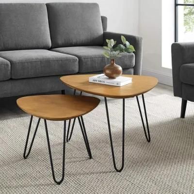 MID Century Modern Hairpin Coffee Table Set Living Room End Table