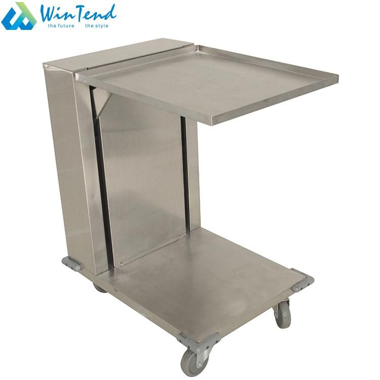 Stainless Steel Auto Down Kitchen Service Dish Plate Collection Trolley