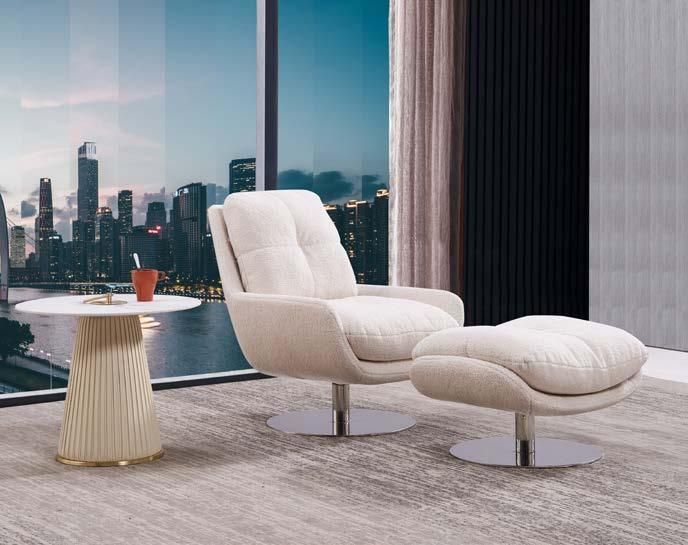 Modern Simple European Style Home Furniture Living Room Bedroom Single Leisure Lounge Sofa Leather Wing Chair