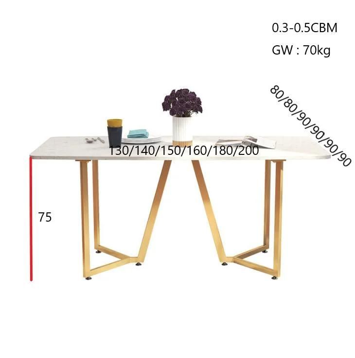 Wholesale Modern Marble Dining Table Hotel Furniture Ready to Ship