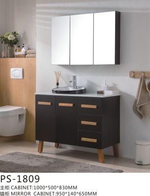 Large Popular Modern Solid Wood Bathroom Vanity