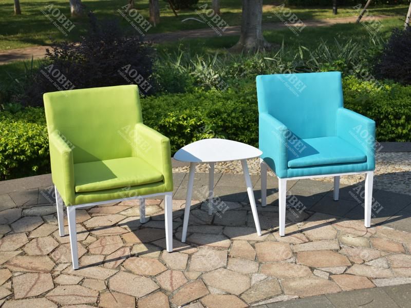 Contemporary Outdoor Garden Patio Balcony Hotel Villa Resort Colorful Leisure Fabric Chair Set Furniture