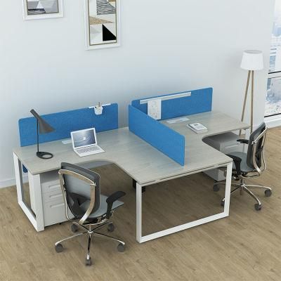 High Quality Modern Office Desk Factory Supply L Shaped Metal Frame Office Desk