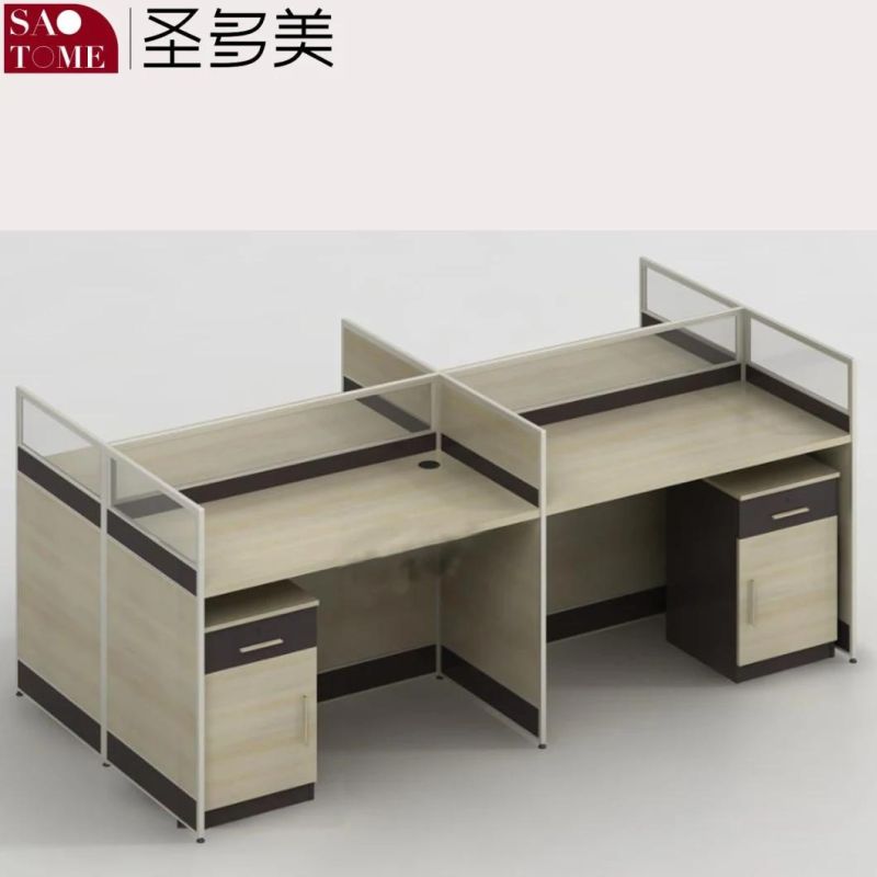 Modern Office Furniture Computer Desk X19 Same-Direction Two-Person Office Desk