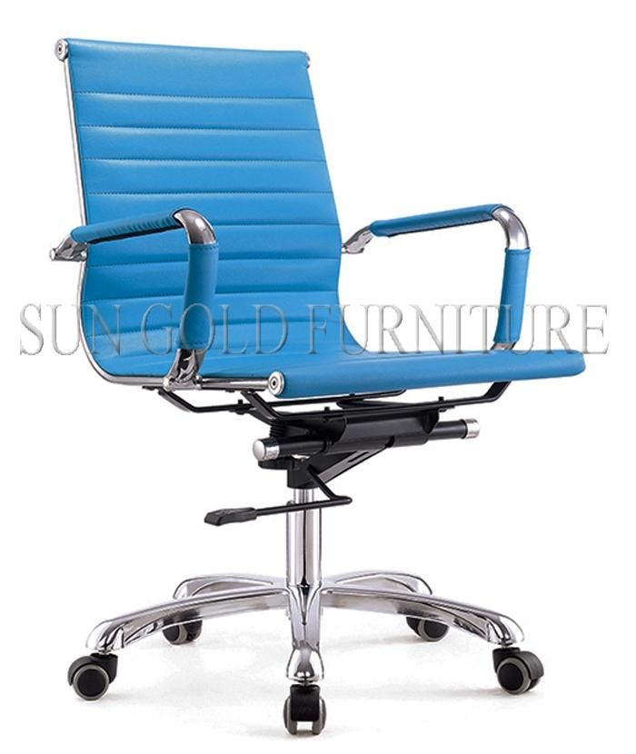 Modern Middle Back Leather Swivel Computeroffice Leather Computer Chair