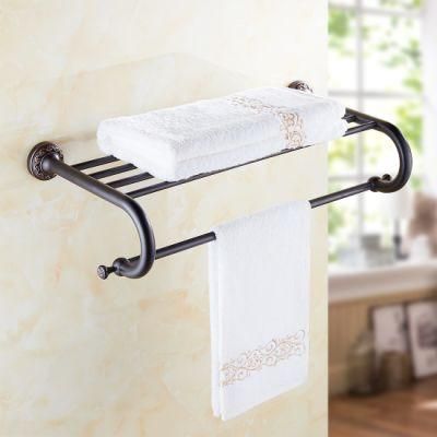 FLG Modern Bath Towel Rack Oil Rubbed Bronze for Bathroom