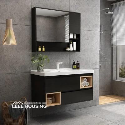 One Stop Supply Modern Plywood Material Bathroom Cabinets with Basin and Tap and Mirror Made in China