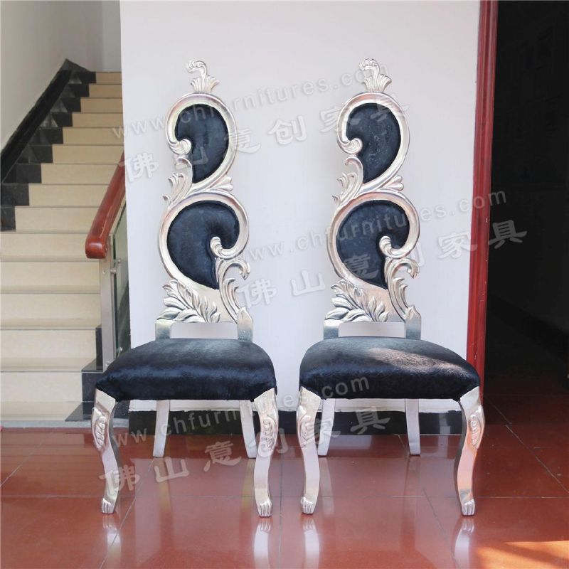Glassy Style Cheap Wholesale Wood King Banquet Wedding Chair