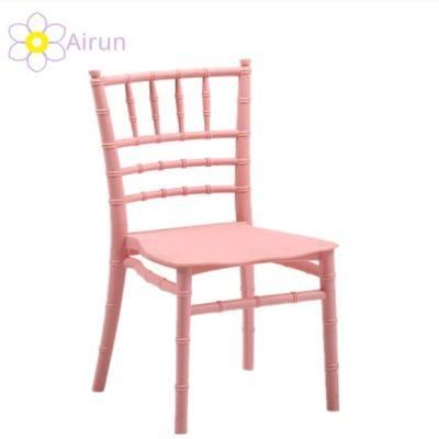 Stackable Resin Plastic Blue Color Kids Dining Chairs for Outdoor Birthday Party Using