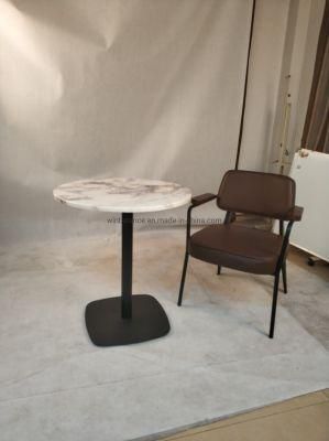 Modern Dining Table Nightclub Tables with Marble Top Table and Chairs