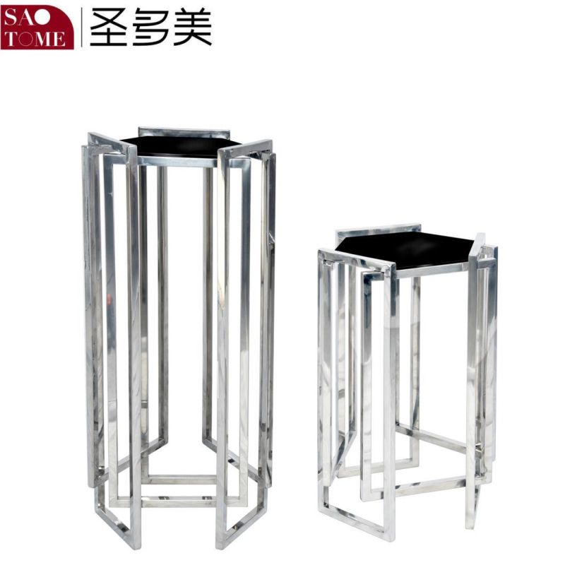 Modern Outdoor Garden Living Room Furniture Stainless Steel Glass Flower Stands