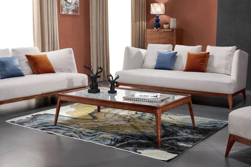 Modern Living Room Furniture High Back 1+2+3 Fabric Sofa Show Room Fruniture