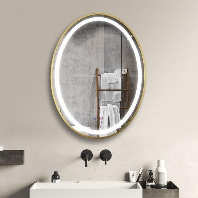 Factory Wholesale New Design Oval Hotel Design Bathroom LED Mirror