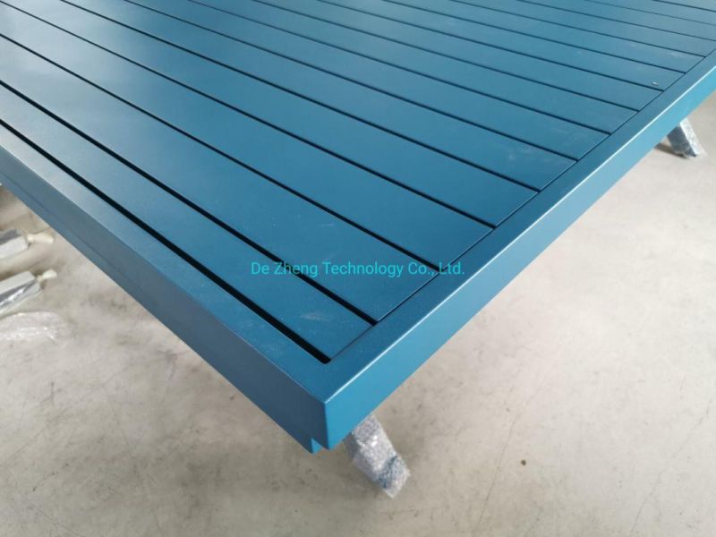 Aluminum French Garden Furniture Modern Style Trestle Dining Extendable Table Metal Garden Furniture