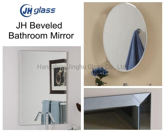 4mm 5mm 6mm Wall Mounted Home Decor Furniture Mirror Decorative Beveled Bath Mirror Round Rectangle Makeup Mirror