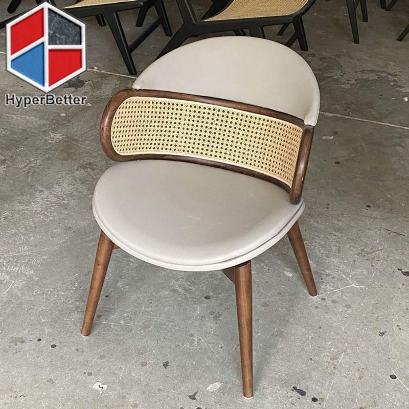 Armless Wood Frame PU Leather Hotel Chairs