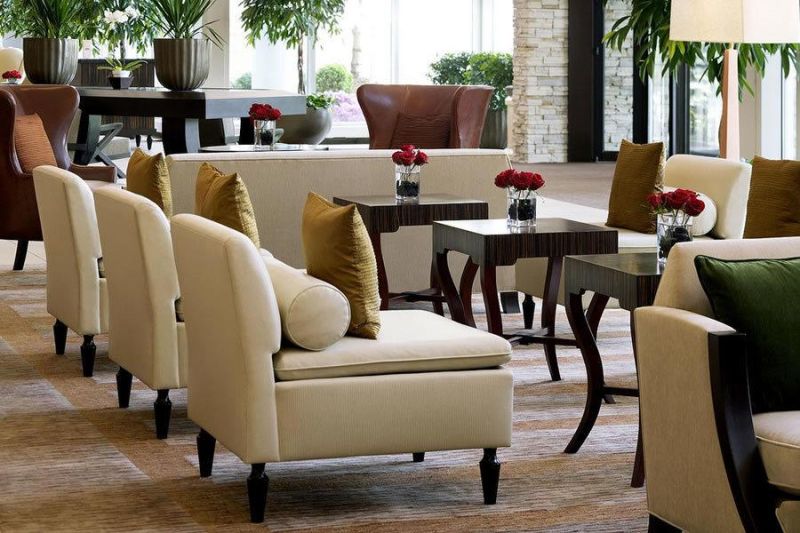 Wholesale Modern Chinese Wooden Upholstery Project Contract Hotel Lobby Furniture
