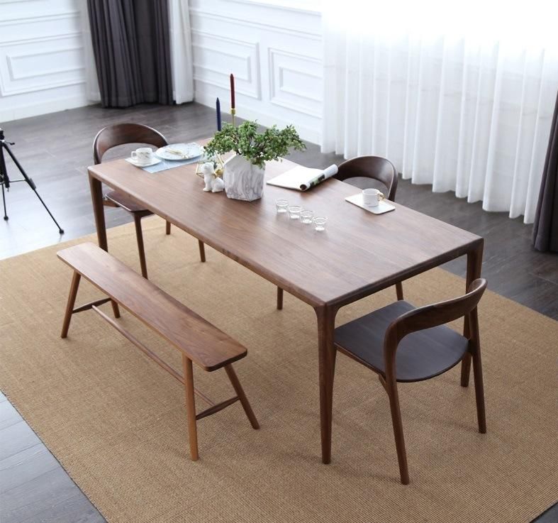 Nordic Wooden Restaurant Furniture Dining Table Made in China Guangdong Factory