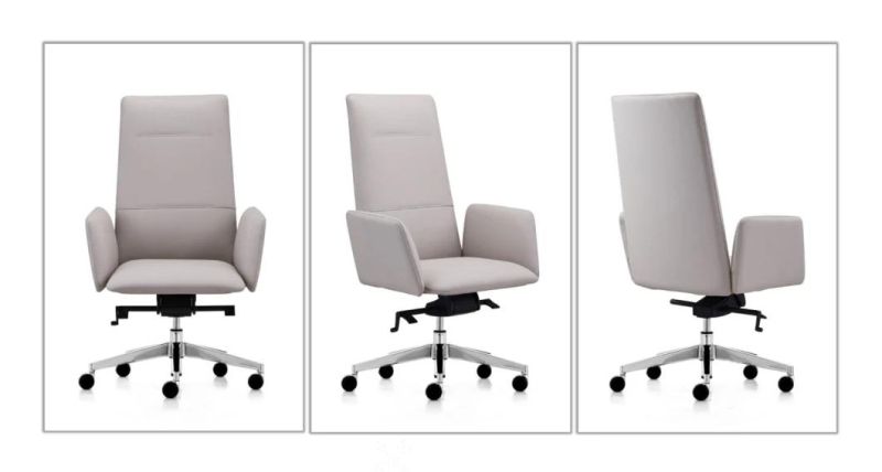 Modern Simple Meeting Room Ergonomic Genuine High Back Luxury Executive Leather Office Chair