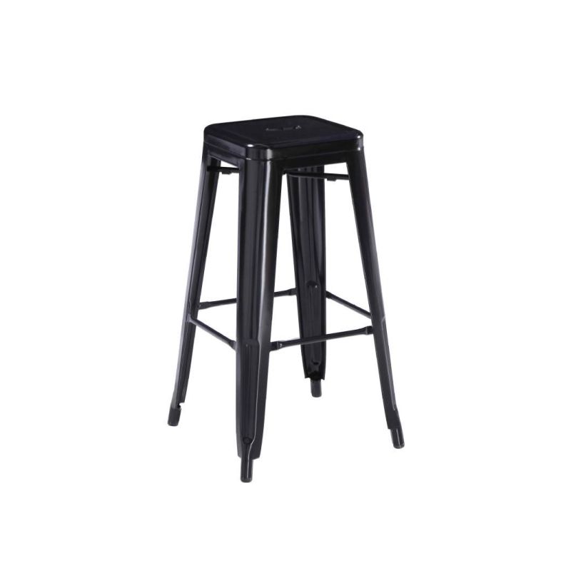 Wholesale Stackable Cafe Bistro Metal Seat Restaurant Vintage Design Industrial Metal Dining Chair for Bar