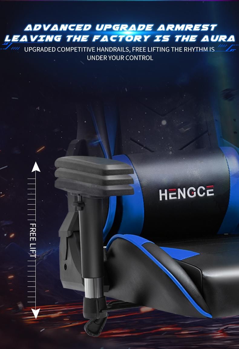 Hot Selling Reclinable Vibration Electronic Gaming Chair with Removable Head and Lumbar Pillow