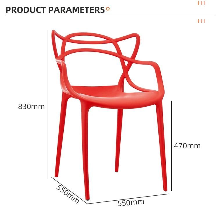 Wholesale Cheap Restaurant Modern Dinner Cafe White PP Sillas Chaise Kitchen Stackable Plastic Dining Chairs for Dining Room