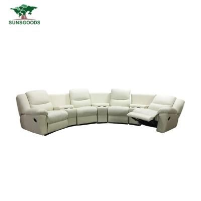 Modern Bonded Leather Sectional Top Grain Leather PU Leather Sofa