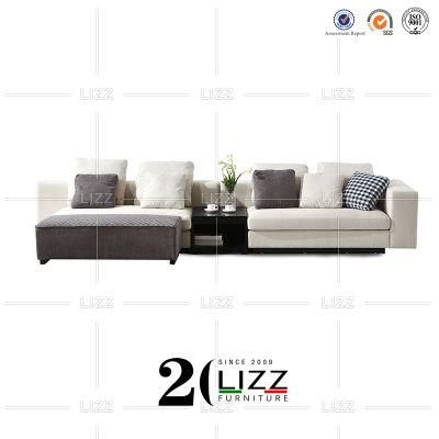 Modern Furniture Sectional Linen /Velvet Fabric Leisure Corner Sofa