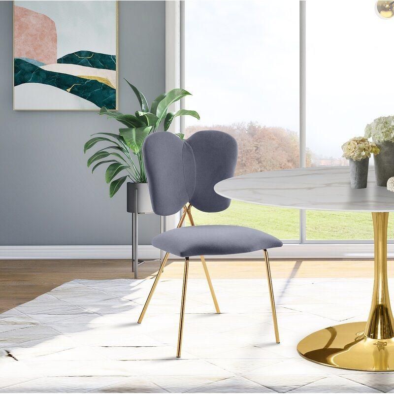 Dining Room Restaurant Furniture Cushion Wooden Legs PP Tulip Modern Plastic Dining Chairs