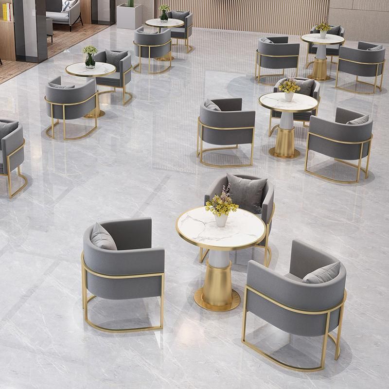 Modern Office Furniture Stainless Steel Marble Conference Meeting Table