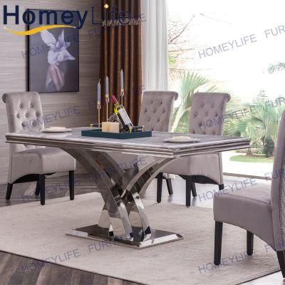 Factory Formal Style Household Apartments Furniture Marble Dining Table
