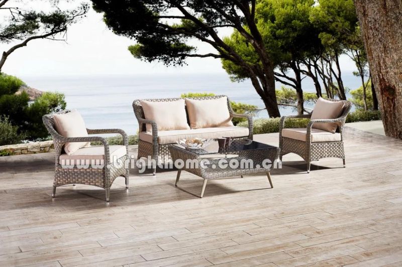 Home Furniture Modern Outdoor Aluminium PE Rattan Sofa Leisure Garden Furniture