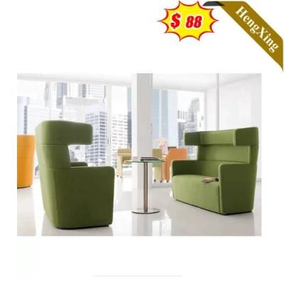 Simple Design Waiting Room Green Fabric Single Seat Sofa Modern Home Living Room Leisure Lounge Chair