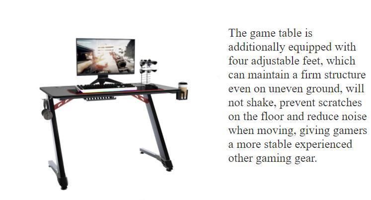 Nice Design Z-Shape K-Shape L-Shape Gaming Table New Modern Office Home Funriture Gaming Desk Furniture Rbg Gaming Table Electric Gaming Desk