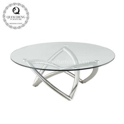 China Restaurant Furniture Modern Stylish Home Tempered Glass Coffee Table