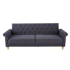Double Modern Leisure Foldable Fabric Wooden Home Hotel Office Furniture Living Room Bedroom Recliner Sofa Bed with Fasteners