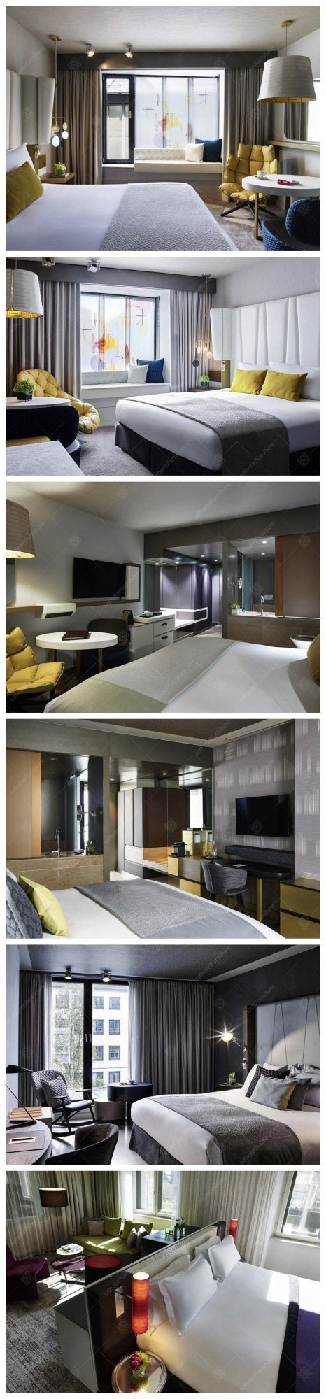 Luxury Design Modern Style 5 Stars Hotel Bedroom Furniture Sets