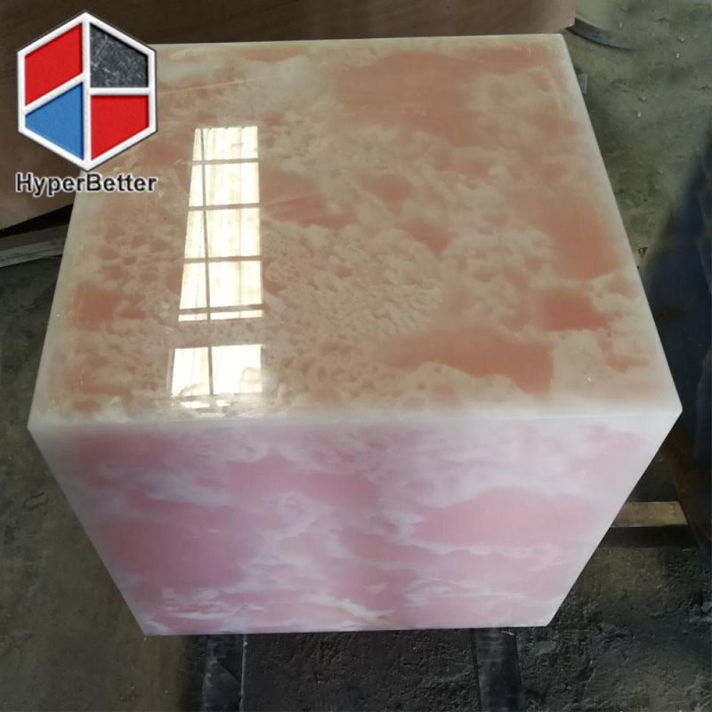 Pink Onyx Tables Cubic Table Pink Color Table