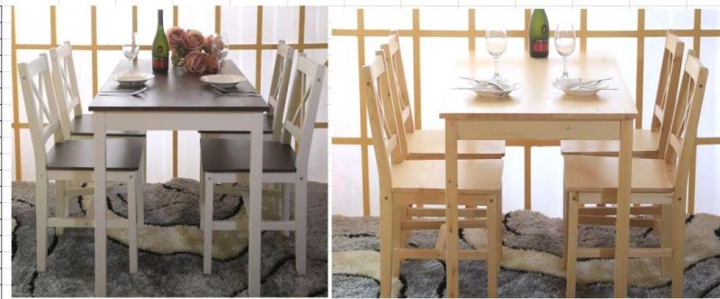 Hot Selling K2403-S Pine Wood Table and Chairs Furniture Set for Dinner Room