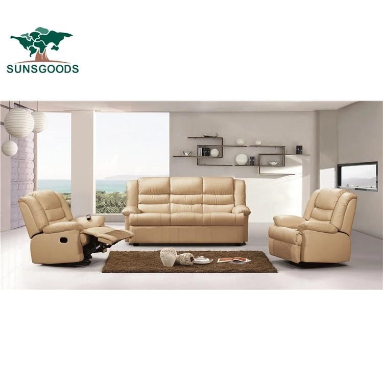 Modern Leisure Home Theater Recliner Sofa Genuine Leather Sofa