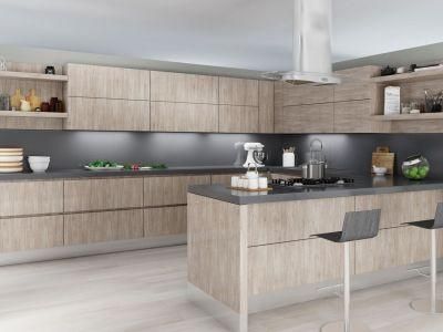 Minimalist Style Durable Waterproof Laminate Entry Lux Kitchen Cabinet Furniture