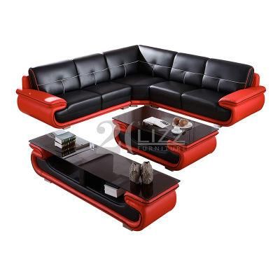 America Latest Design Home Furniture L Shape Sofa Living Room Leather Couch