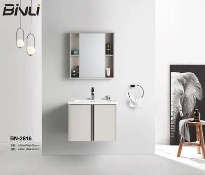 Hot Selling Space Aluminium Storage Cabinet Bathroom Vanity Bathroom Furniture with Single Sink