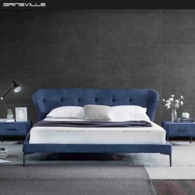 Modern Bedroom Furniture Luxury King Bed Double Wall Bed with Fabric Bedframe Gc1818
