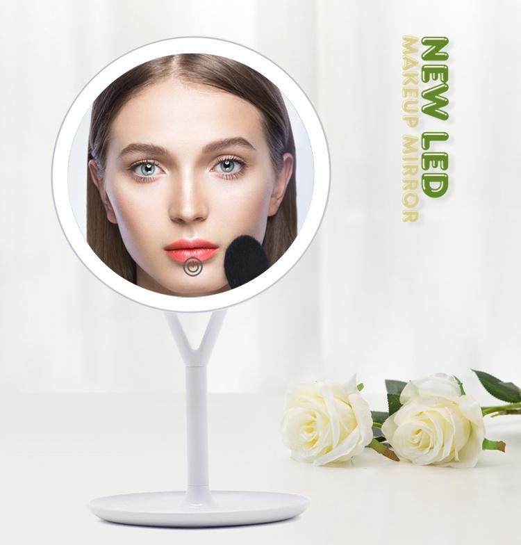 High Definition Desktop Dimmable Brightness Makeup LED Mirror for Hairdressing